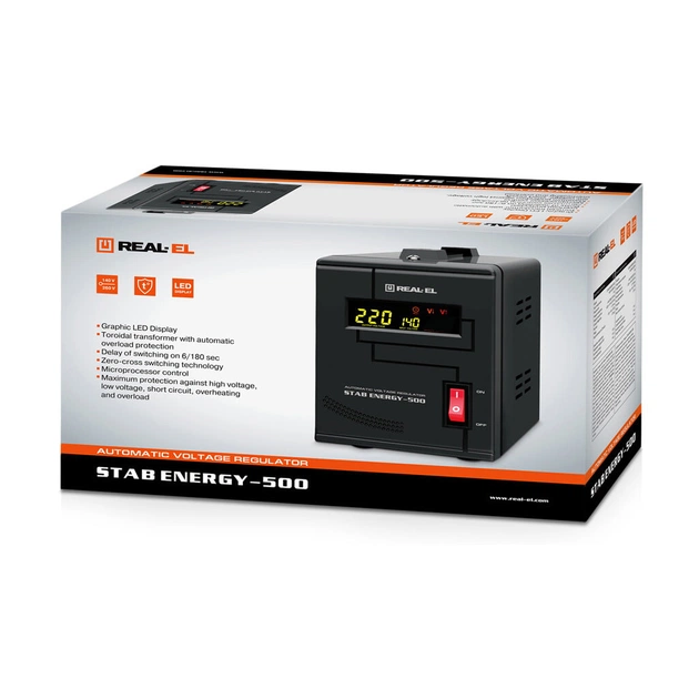 Стабілізатор REAL-EL STAB ENERGY-500 (EL122400011) - picture 7