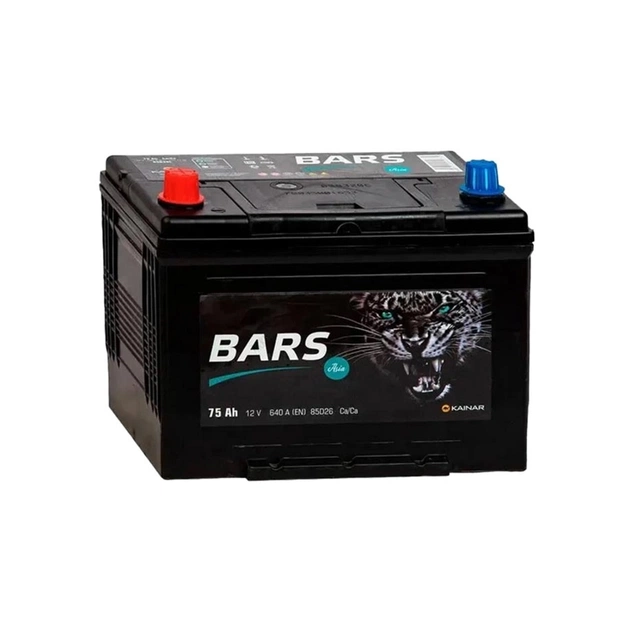 Акумулятор автомобільний Bars 75Ah ASIA (+/-) (640EN) - зображення 1