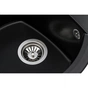 Мийка кухонна GRANADO RONDA black shine з сифоном (470*490mm.) (gr2201) - зменшене зображення 3
