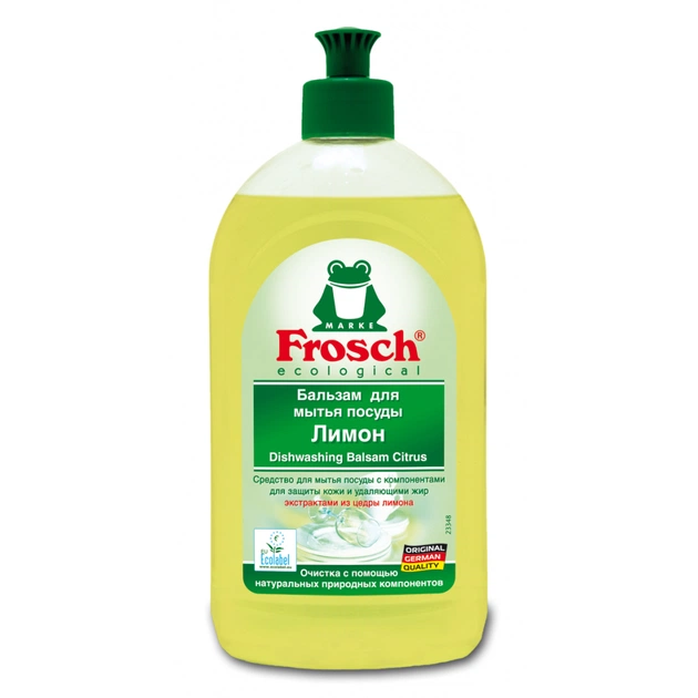 Засіб для ручного миття посуду Frosch Лимон 500 мл (4001499944574) - изображение 1