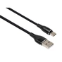 Дата кабель USB 2.0 AM to USB-C 1.0m cylindric nylon back Vinga (VCPDCTCCANB1BK) - зменшене зображення 1