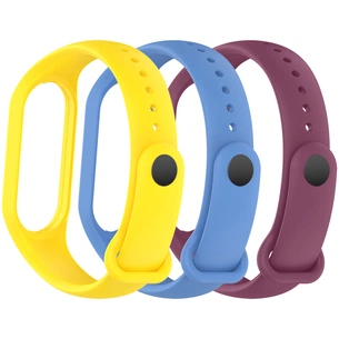 Ремінець до фітнес браслета Armorstandart комплект 3шт Xiaomi Mi Band 7/6/5 New Style Viola (ARM87046) зображення 1