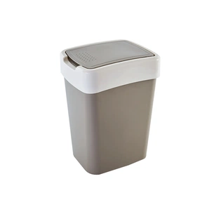 Контейнер для сміття Алеана Євро Какао / біла троянда 10 л (алн 122066/какао/біла роза) зображення 1