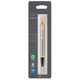 Ручка кулькова Parker IM 17 Brushed Metal GT BP блістер (22 236) зображення 1