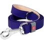 Повідець для собак WAUDOG Classic шкіряний Ш 14 мм Д 122 см фіолетовий (08139) - зменшене зображення 1
