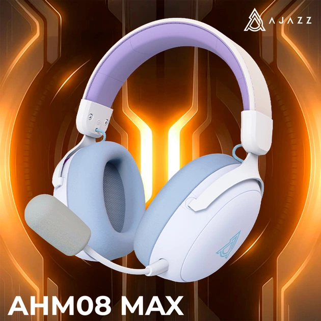 Навушники Ajazz AHM08 MAX 3-Mode White/Purple (AHM08-MAX-PWB) - picture 6
