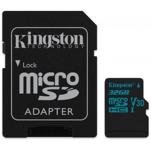 Карта пам'яті Kingston 32GB microSDHC class 10 UHS-I U3 Canvas Go (SDCG2/32GB) зображення 1