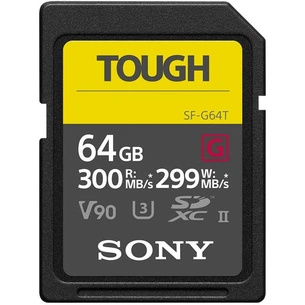 Карта пам'яті Sony 64GB SDXC class10 UHS-II U3 V90 Tough (SF-G64T) зображення 1