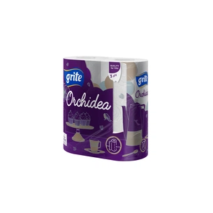 Паперові рушники Grite Orchidea 3 шари 2 рулони (4770023348415) зображення 1