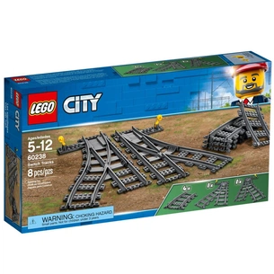 Конструктор LEGO City Залізничні стрілки 8 деталей (60238) зображення 1