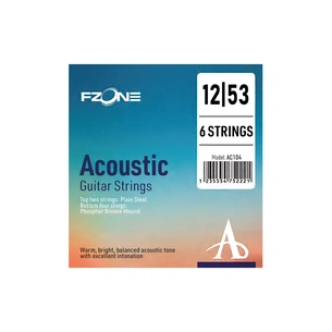 Струни для гітари Fzone Acoustic Phosphor Bronze (12-53) (AC104) зображення 1