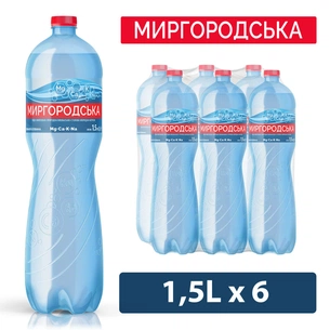 Мінеральна вода Миргородська 1.5 л газ пет (4820000430012) изображение 1