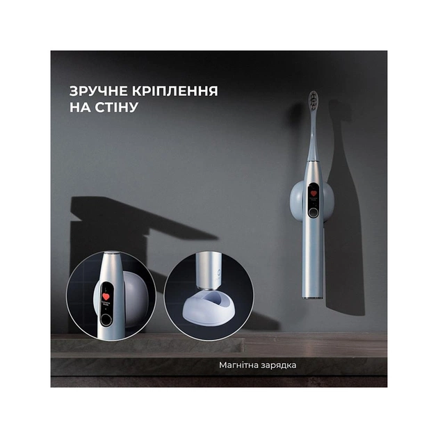 Электрическая зубная щетка Oclean X Plus Pro Digital Silver (6970810556179) - изображение 10