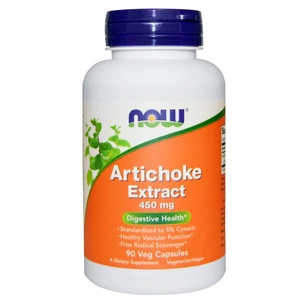 Травы Now Foods Экстракт Артишока, 450 мг, 90 вегетарианских капсул (NOW-04592) изображение 1