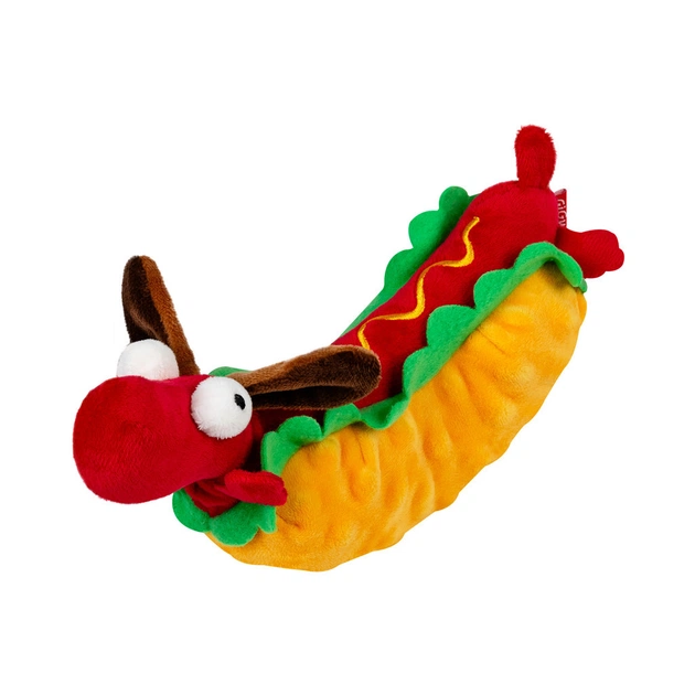 Игрушка для собак GiGwi Foody Friends Хот-Дог с пищалкой 24 см (2262) - изображение 1