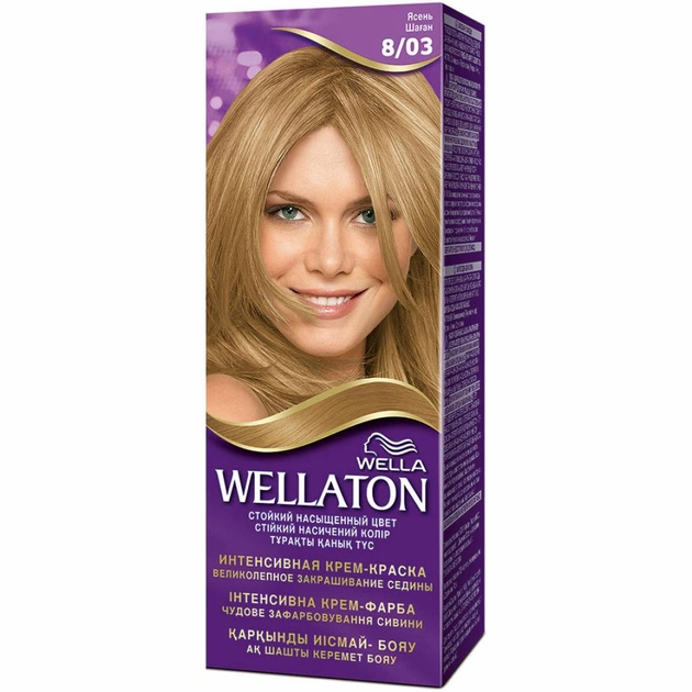Фарба для волосся Wellaton 8/03 Ясень 110 мл (4056800756797) - зображення 1