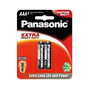 Батарейка AAA (R3) Extra Heavy Duty угольно-цинковая 2pcs Blister Panasonic (R03PT/2B) изображение 1
