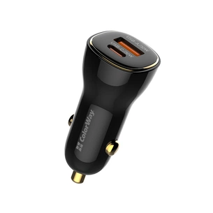 Зарядний пристрій ColorWay PowerDelivery PPS USB (USB-A + USB-C) (60W) Black (CW-CHA046PD-BK) зображення 1