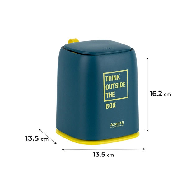 Кошик для паперів Axent Настільний контейнер для сміття, прямокутний, синій індіго (2133-47-A) - picture 3
