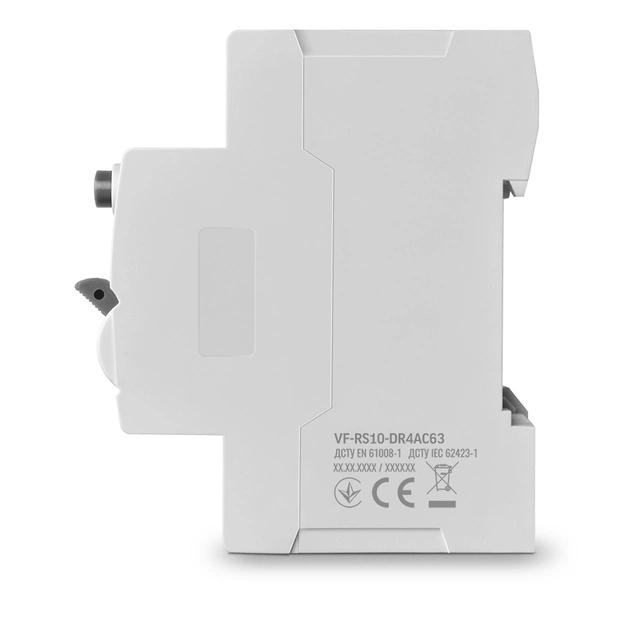 Диференційне реле (ПЗВ) Videx RESIST АС 4п 30мА 10кА 63А (VF-RS10-DR4AC63) - picture 3