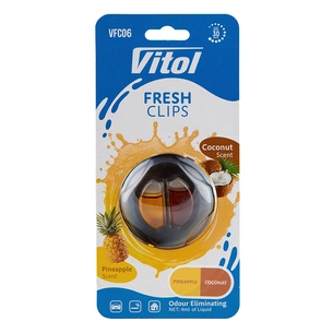Ароматизатор для автомобіля VITOL Fresh Clips Pineapple+Coconat (VFC06) picture 1