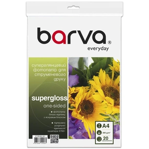 Фотопапір Barva A4, Everyday, supergloss, 260 g/m2, 20c (IP-RE260-391) зображення 1