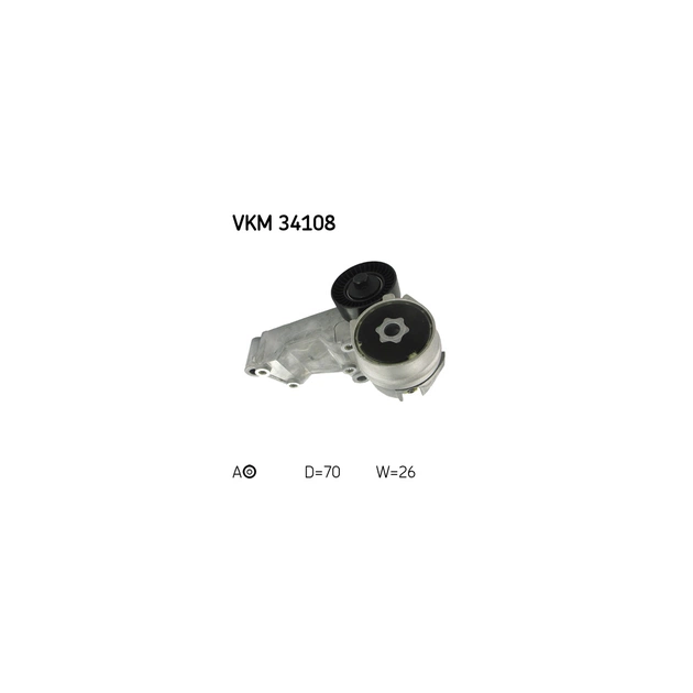 Натягувач ременя з роликом SKF VKM 34108 - зображення 1