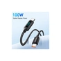 Дата кабель USB-C to USB-C 1.0m 100W LED black Essager (EXCTT1-XY01-P) - зменшене зображення 2
