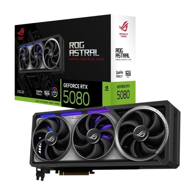 Відеокарта GF RTX 5080 16GB GDDR7 ROG Astral Asus (ROG-ASTRAL-RTX5080-16G-GAMING) - зображення 1