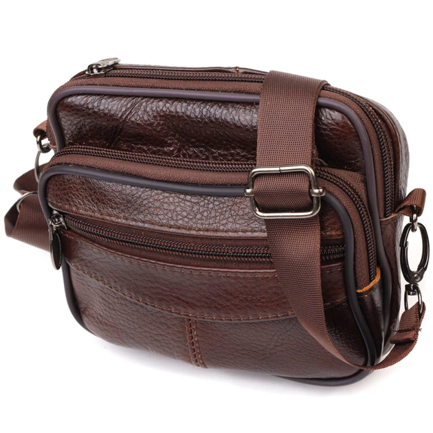 Сумка Vintage Поясна з натуральної шкіри Коричнева (21486) - зображення 1