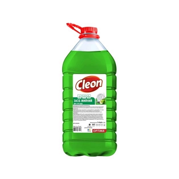Средство для ручного мытья посуды Cleon Яблоко 5 л (4820289450206) - изображение 1
