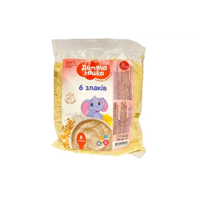 Дитяча каша Дитяча кашка 6 злаків 150 г (4820001520248) - зображення 1