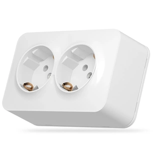 Розетка Videx BINERA IP20 зовнішня 2ая із заземленням біла (VF-BNS22G-W) зображення 1