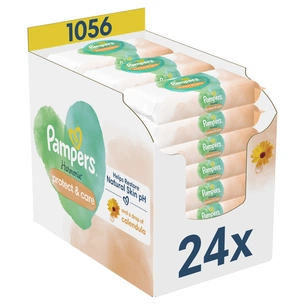 Дитячі вологі серветки Pampers Harmonie Protect&Care з календулою 24 пачки х 44 шт (8700216250603) зображення 1