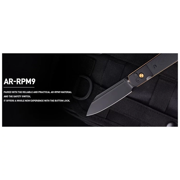 Ніж Artisan Holm AR-RPM9 Black PVD Steel+Black G10 Inlay Gold (1875P-BG) - зображення 10