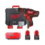 Шуруповерт Milwaukee M12 BDDXKIT-202C Li-Ion 2x2Ah, 3 насадки. (4933447836) - уменьшенное изображение 1