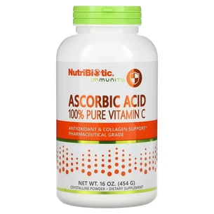 Вітамін NutriBiotic Аскорбінова кислота у порошку, Вітамін C, Ascorbic Acid, 100% Pur (NBC-00201) зображення 1