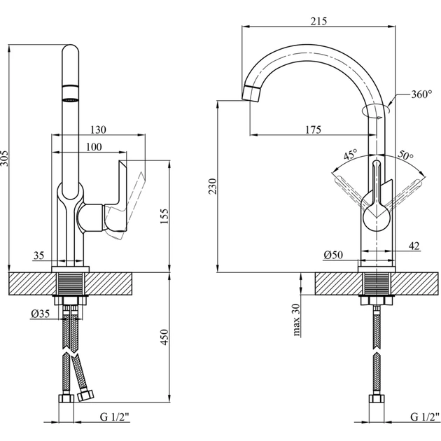 Змішувач Kroner Essen-SCH030 (CV024333) - зображення 9
