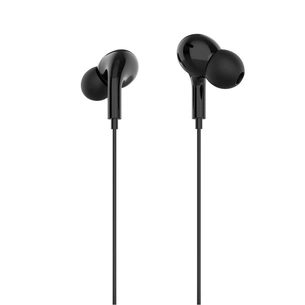 Навушники Denmen HF DR06 3.5mm 1.2 м Black (DE-DR06-BK) зображення 1