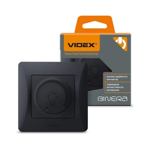 Світлорегулятор Videx BINERA LED 200Вт чорний граф (VF-BNDML200-BG) изображение 1