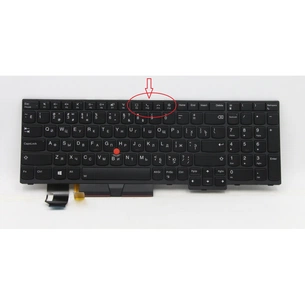 Клавіатура ноутбука Lenovo ThinkPad T15 Gen1/Gen2 чорна з чорною рамкою, підсвіткою та ТП UA (A46204) зображення 1