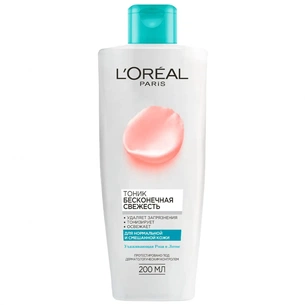 Тонік для обличчя L'Oreal Paris Нескінченна свіжість 200 мл (3600521684047) зображення 1
