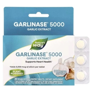 Вітамінно-мінеральний комплекс Nature's Way Екстракт часнику, 320 мг, Garlinase 5000, Garlic Extract, 30 таблеток (EMT-08503) зображення 1