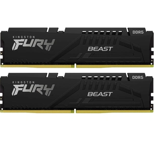 Модуль пам'яті для комп'ютера DDR5 16GB (2x8GB) 6000 MHz Beast Black EXPO Kingston Fury (ex.HyperX) (KF560C30BBEK2-16) зображення 1