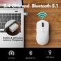 Мишка Lemokey G1 USB-A/USB-C/Wireless 8K White (G1-A2) - зменшене зображення 2