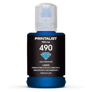 Чорнило Printalist Canon GI-490 для G1400/G2400/G3400 140г Cyan (PL490C) зображення 1