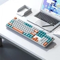 Клавіатура Aula F2088 PRO Plus 9 Orange Keys KRGD Blue USB UA White/Blue (6948391234908) - зменшене зображення 6