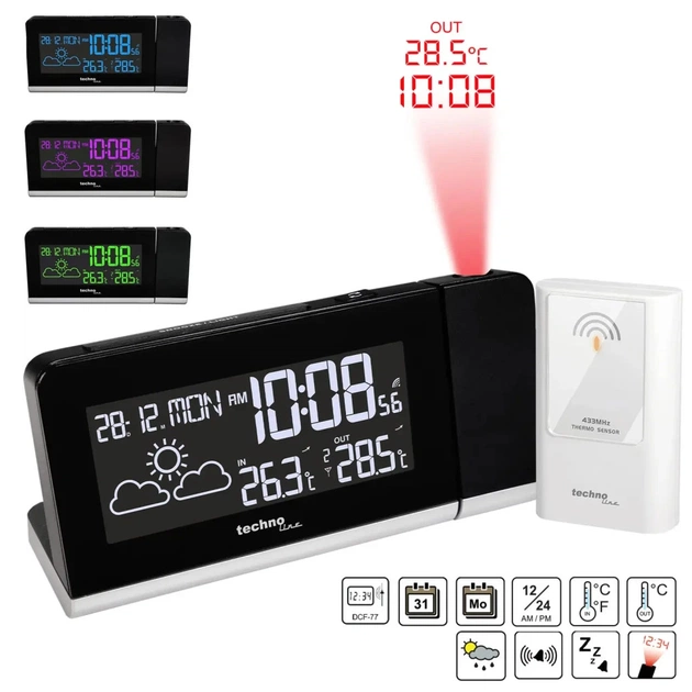 Настільний годинник Technoline WT539 проекційний Black (DAS301813) - picture 8