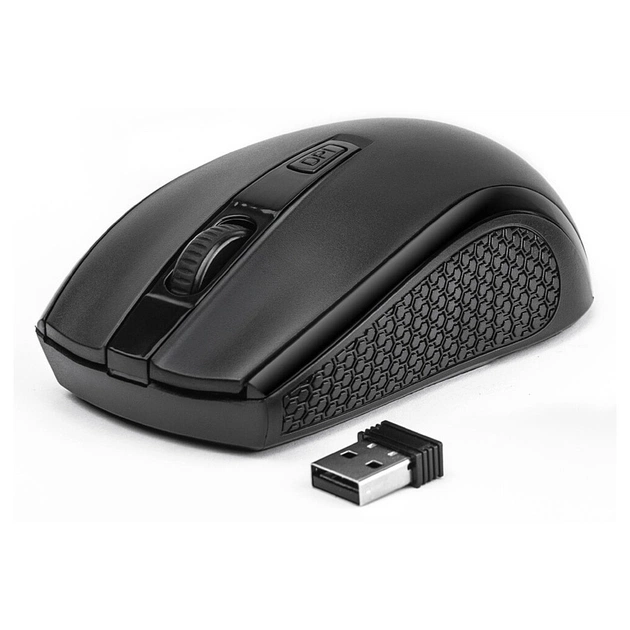 Мишка REAL-EL RM-308 Wireless Black (EL123200033) - зображення 1