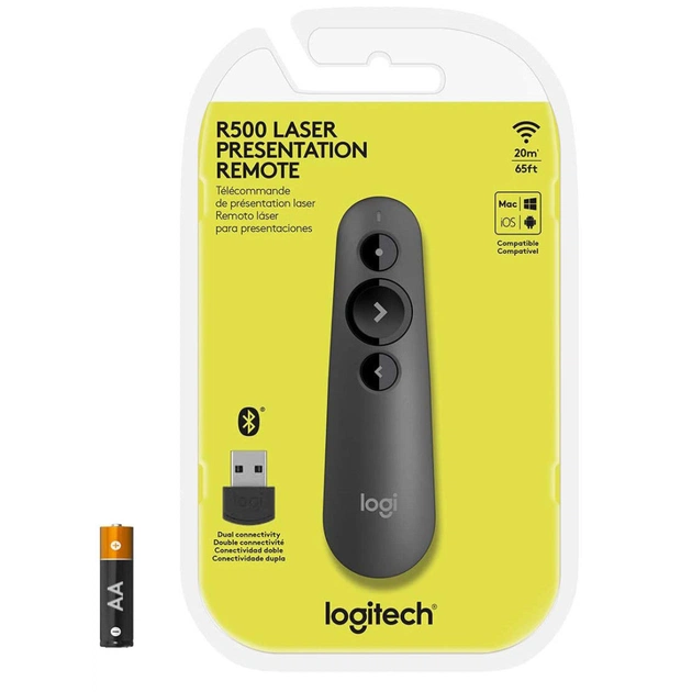 Презентер Logitech R500s Laser Pointer Presentation Remote Graphite (910-005843) - picture 5